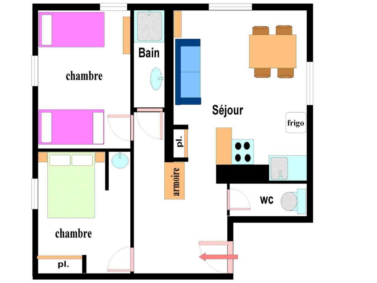 Appartement 5 Personnes Val Cenis, 2 Ch, Draps Fournis - Fr-1-508-253 Lanslebourg-Mont-Cenis Ngoại thất bức ảnh